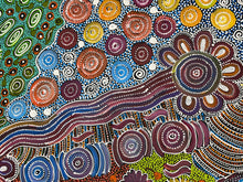 Load image into Gallery viewer, &quot;Bush Flowers&quot; Bernadine Johnson Kemarre 180cm x 121cm
