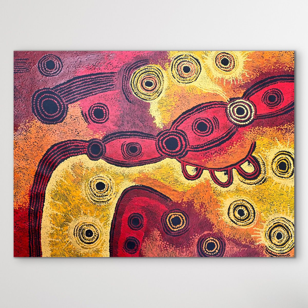 "Minyma Malilu" original Aboriginal painting by Teresa Baker Tunkin, 119cm x 89cm - authentic Indigenous Australian artwork