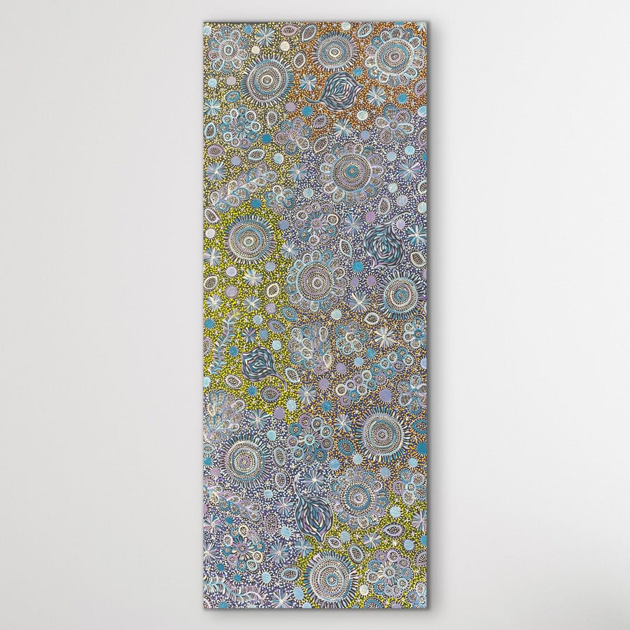 "My Country" original Aboriginal painting by Belinda Golder Kngwarreye, 202cm x 82cm - authentic Indigenous Australian artwork