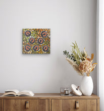 Load image into Gallery viewer, "Medicine Leaves" by Morita Ward - detail view of Aboriginal painting, 43cm x 40cm
