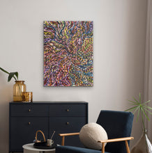Load image into Gallery viewer, "Medicine Leaves" by Rachael Nambula - alternate view, original Aboriginal painting, 95cm x 72cm
