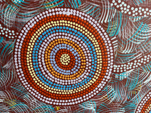 Load image into Gallery viewer, "Budgerigar Dreaming" by Julieanne Nungurrayi Turner - view 6, 91cm x 61cm - Aboriginal art
