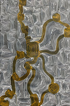 Load image into Gallery viewer, "Ngapa Jukurrpa (Water Dreaming)" Marshall Jangala Robertson 101cm x 70cm
