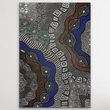 Load image into Gallery viewer, "My Country" by Rayleen Pula Price - detail view of Aboriginal painting, 141cm x 97cm
