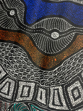 Load image into Gallery viewer, "My Country" by Rayleen Pula Price - alternate view, original Aboriginal painting, 141cm x 97cm

