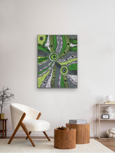 Load image into Gallery viewer, "Minma Malilu" by Clarise Tunkin - alternate view, original Aboriginal painting, 93cm x 73cm

