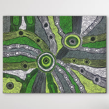 Load image into Gallery viewer, "Minma Malilu" original Aboriginal painting by Clarise Tunkin, 93cm x 73cm - authentic Indigenous Australian artwork
