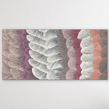 Load image into Gallery viewer, "Sand Dunes (Tali)" by Maureen Nampijinpa Hudson - detail view of Aboriginal painting, 143cm x 71cm

