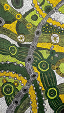 Load image into Gallery viewer, Clarise Tunkin with original painting "Minma Malilu" - Aboriginal artist
