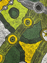 Load image into Gallery viewer, "Minma Malilu" by Clarise Tunkin - alternate view, original Aboriginal painting, 198cm x 115cm

