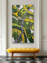 Load image into Gallery viewer, "Minma Malilu" by Clarise Tunkin - view 6, 198cm x 115cm - Aboriginal art
