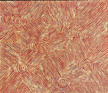 Load image into Gallery viewer, "Tingari" Aboriginal art by Jake James Tjapaltjarri - close-up detail, 116cm x 99cm
