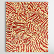 Load image into Gallery viewer, "Tingari" by Jake James Tjapaltjarri - detail view of Aboriginal painting, 116cm x 99cm
