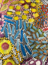 Load image into Gallery viewer, Karen Bird Ngale with original painting "Awelye" - Aboriginal artist
