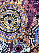 Load image into Gallery viewer, "Tjukula (Waterholes &amp; Places)" by Audrey Brumby - alternate view, original Aboriginal painting, 196cm x 93cm
