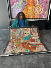 Load image into Gallery viewer, "Minyma Kutjara" original Aboriginal painting by Cassyanne Woods, 89cm x 86cm - authentic Indigenous Australian artwork
