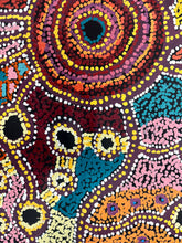 Load image into Gallery viewer, "Nguru Minyma Kutjara" original Aboriginal painting by Daisybell Kulyuru, 122cm x 36cm - authentic Indigenous Australian artwork
