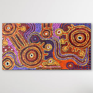 "Nguru Minyma Kutjara" Daisybell Kulyuru 68cm x 35cm