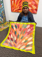 Load image into Gallery viewer, "Bush Medicine Leaves" original Aboriginal painting by Roseanne Morton Petyarre, 62cm x 60cm - authentic Indigenous Australian artwork
