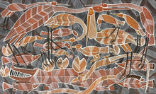 Load image into Gallery viewer, "Billabong Story" original Aboriginal painting by Eddie Blitner, 143cm x 87cm - authentic Indigenous Australian artwork
