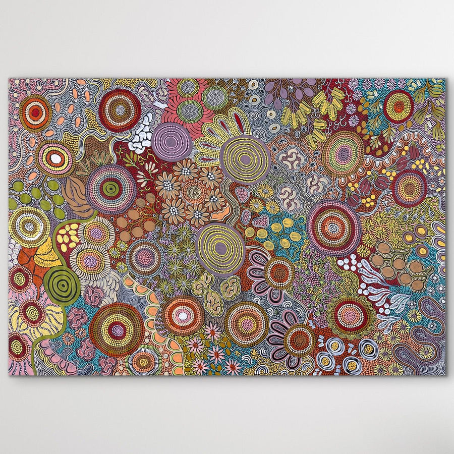 "Budgerigar Dreaming" Julieanne Nungurrayi Turner 175cm x 118cm