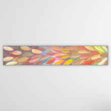 Load image into Gallery viewer, "Bush Medicine Leaves" original Aboriginal painting by Roseanne Morton Petyarre, 120cm x 22cm - authentic Indigenous Australian artwork
