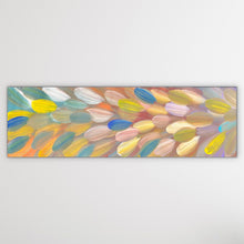 Load image into Gallery viewer, "Bush Medicine Leaves" original Aboriginal painting by Roseanne Morton Petyarre, 116cm x 32cm - authentic Indigenous Australian artwork
