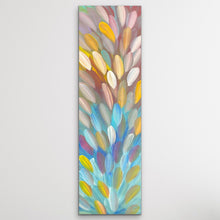 Load image into Gallery viewer, "Bush Medicine Leaves" original Aboriginal painting by Roseanne Morton Petyarre, 120cm x 38cm - authentic Indigenous Australian artwork
