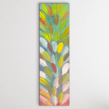 Load image into Gallery viewer, "Bush Medicine Leaves" original Aboriginal painting by Roseanne Morton Petyarre, 116cm x 32cm - authentic Indigenous Australian artwork
