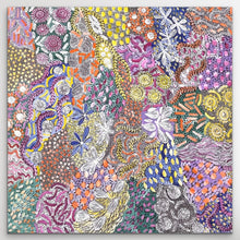 Load image into Gallery viewer, "Awelye" original Aboriginal painting by Karen Bird Ngale, 150cm x 150cm - authentic Indigenous Australian artwork
