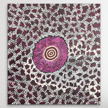 Load image into Gallery viewer, "Fire Dreaming" original Aboriginal painting by Maureen Nampijinpa Hudson, 60cm x 56cm - authentic Indigenous Australian artwork
