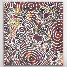 Load image into Gallery viewer, "Fire Dreaming" original Aboriginal painting by Maureen Nampijinpa Hudson, 43cm x 39cm - authentic Indigenous Australian artwork
