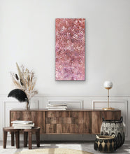 Load image into Gallery viewer, "Bush Plum" Stephen Pitjara 112cm x 53cm, Traditional story from Utopia region, Central Desert artist
