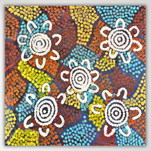 Load image into Gallery viewer, "Women Ceremony" original Aboriginal painting by Maureen Nampijinpa Hudson, 43cm x 43cm - authentic Indigenous Australian artwork
