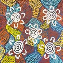 Load image into Gallery viewer, "Women Ceremony" original Aboriginal painting by Maureen Nampijinpa Hudson, 43cm x 43cm - authentic Indigenous Australian artwork
