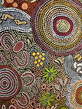 Load image into Gallery viewer, "Women Hunting Bush Tucker" original Aboriginal painting by Julieanne Turner Nungurrayi, 140cm x 136cm - authentic Indigenous Australian artwork
