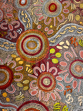 Load image into Gallery viewer, "Women Hunting Bush Tucker" original Aboriginal painting by Julieanne Turner Nungurrayi, 140cm x 136cm - authentic Indigenous Australian artwork

