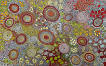 Load image into Gallery viewer, Detailed view of Women Hunting Story highlighting rhythmic dot patterns and interconnected forms associated with women’s hunting activities.
