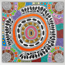 Load image into Gallery viewer, "Women's Body Paint" original Aboriginal painting by Debra Nangala McDonald, 120cm x 117cm - authentic Indigenous Australian artwork

