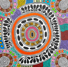 Load image into Gallery viewer, "Women's Body Paint" original Aboriginal painting by Debra Nangala McDonald, 120cm x 117cm - authentic Indigenous Australian artwork
