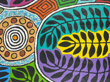 Load image into Gallery viewer, "Two Women Dreaming" original Aboriginal painting by Debra Nangala McDonald, 130cm x 117cm - authentic Indigenous Australian artwork
