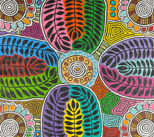 Load image into Gallery viewer, "Two Women Dreaming" original Aboriginal painting by Debra Nangala McDonald, 130cm x 117cm - authentic Indigenous Australian artwork
