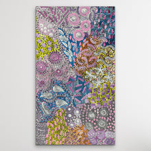 Load image into Gallery viewer, Colourful aboriginal painting on white wall
