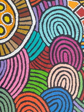 Load image into Gallery viewer, "Womens Dreaming" Debra Nangala McDonald 146cm x 96cm close up dotwork 

