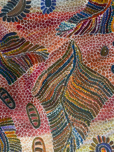 Load image into Gallery viewer, "Yam Dreaming" Jedda Purvis Kngwarreye 152cm x 86cm close up 3
