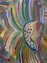 Load image into Gallery viewer, "Yam Dreaming" Jedda Purvis Kngwarreye 154cm x 87cm close up 4
