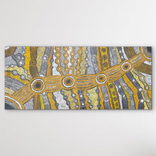 Load image into Gallery viewer, "Minyma Malilu" original Aboriginal painting by Clarise Tunkin, 200cm x 87cm - authentic Indigenous Australian artwork
