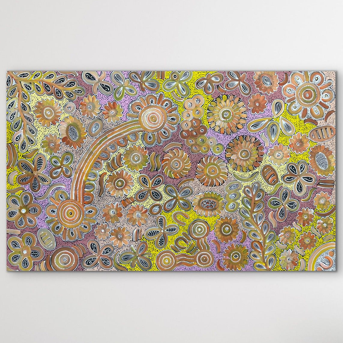 "Bush Flowers" Bernadine Johnson Kemarre 141cm x 88cm