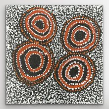 Load image into Gallery viewer, Original Aboriginal painting Yumari Jukurrpa by Joy Brown featuring ceremonial symbols expressed through layered dot work.

