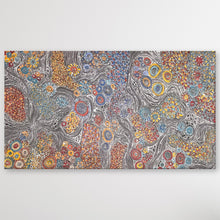 Load image into Gallery viewer, "My Country" original Aboriginal painting by Abie Loy Kemarre, 170cm x 95cm - authentic Indigenous Australian artwork
